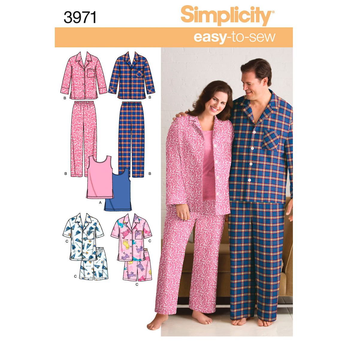 Simplicity Easy to Sew Plus Size Nightwear Dressmaking Leaflet, 3971