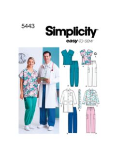 Simplicity Easy to Sew Plus Size Scrubs Sewing Leaflet, 5443, AA