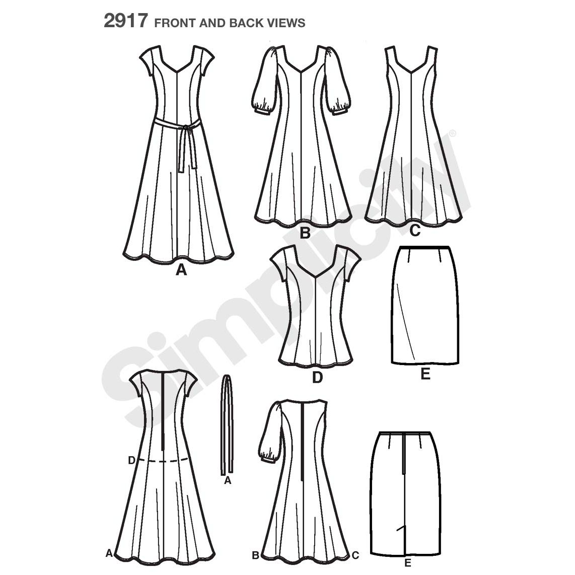 Simplicity Women's Dress Sewing Pattern, 2917, AA
