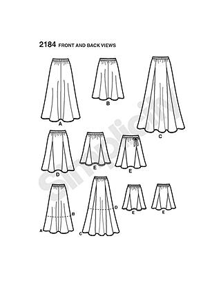 Simplicity Womens' Bias Skirts Sewing Pattern, 2184, H5