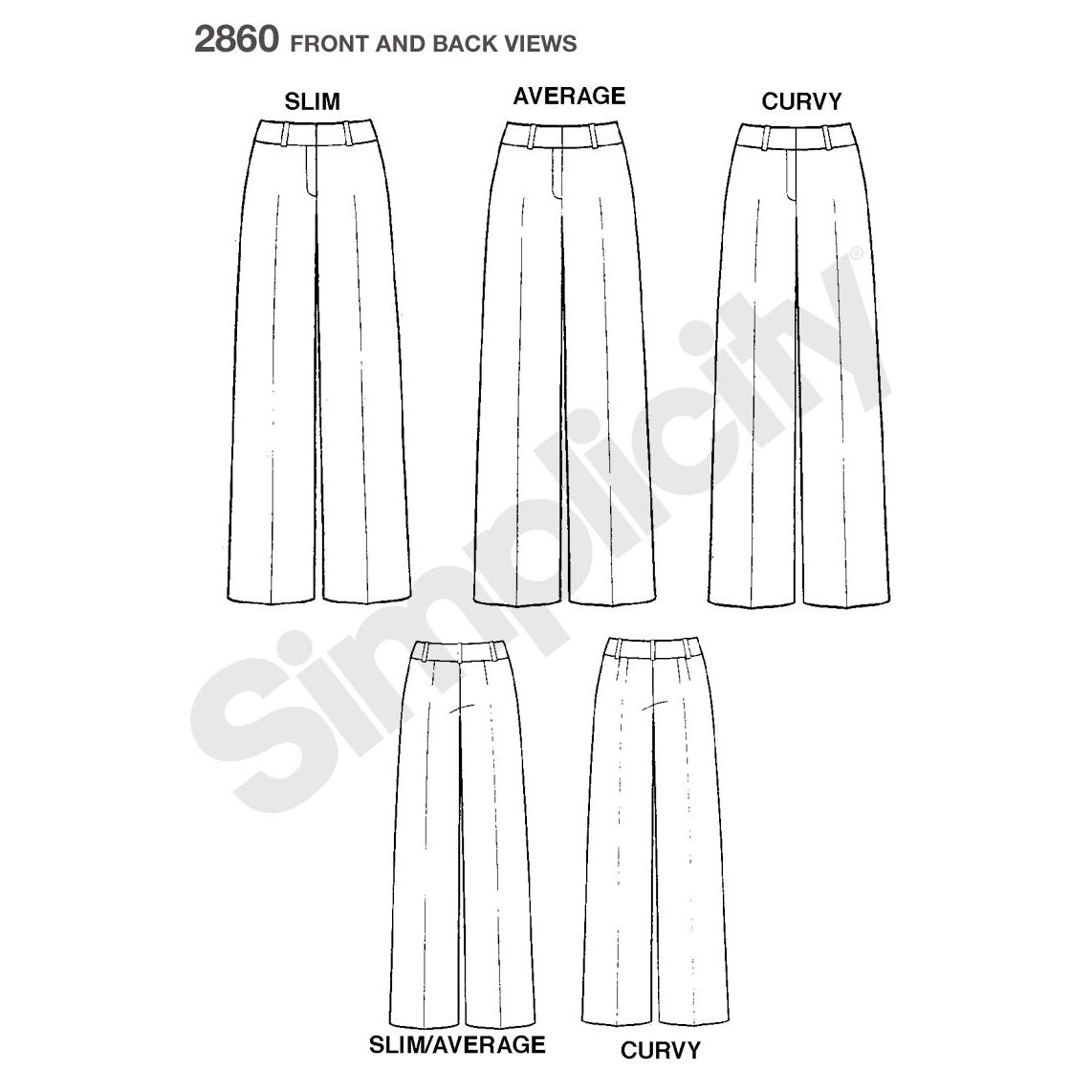Buy Simplicity Amazing Fit Collection Trousers Dressmaking Leaflet ...