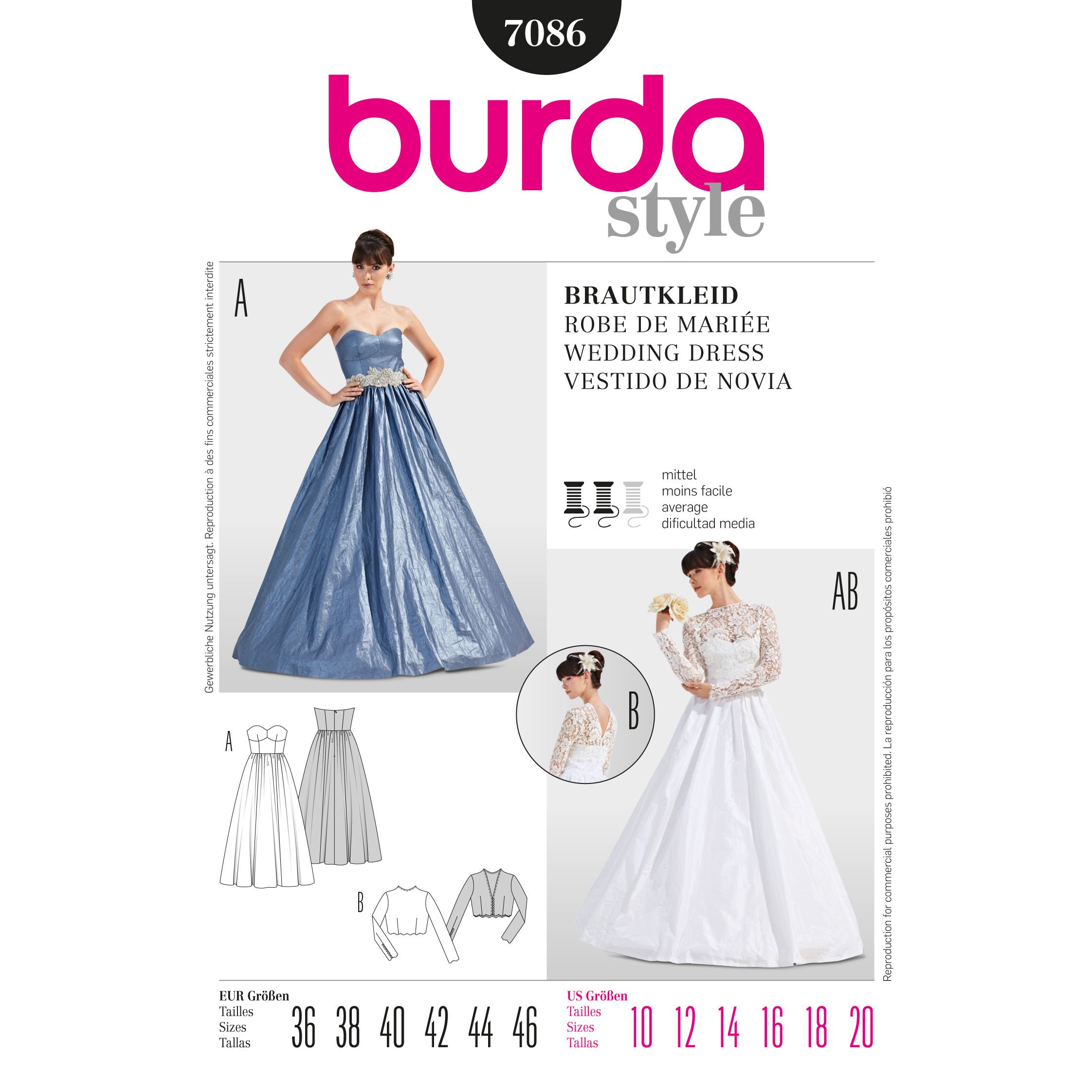 burda wedding dress 2019