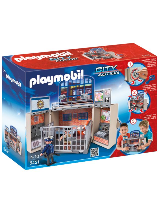Playmobil City Action! Build and Play Police Headquarters Prison