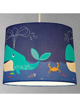 little home at John Lewis Easy-to-fit Waves & Whales Ceiling Pendant Shade
