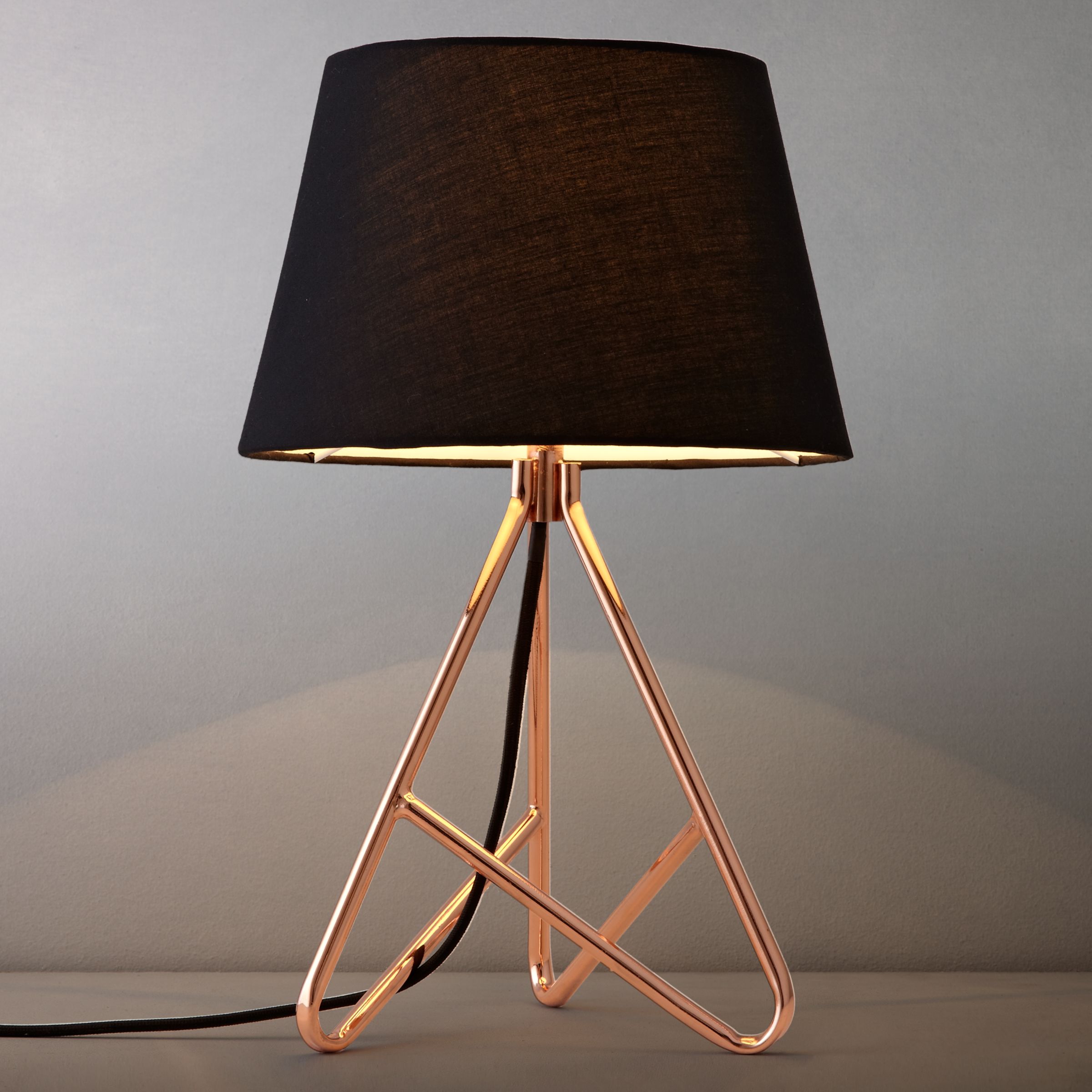 copper bedside lamps