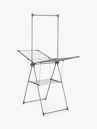 John Lewis & Partners X-Wing Clothes Airer with Shirt Rail
