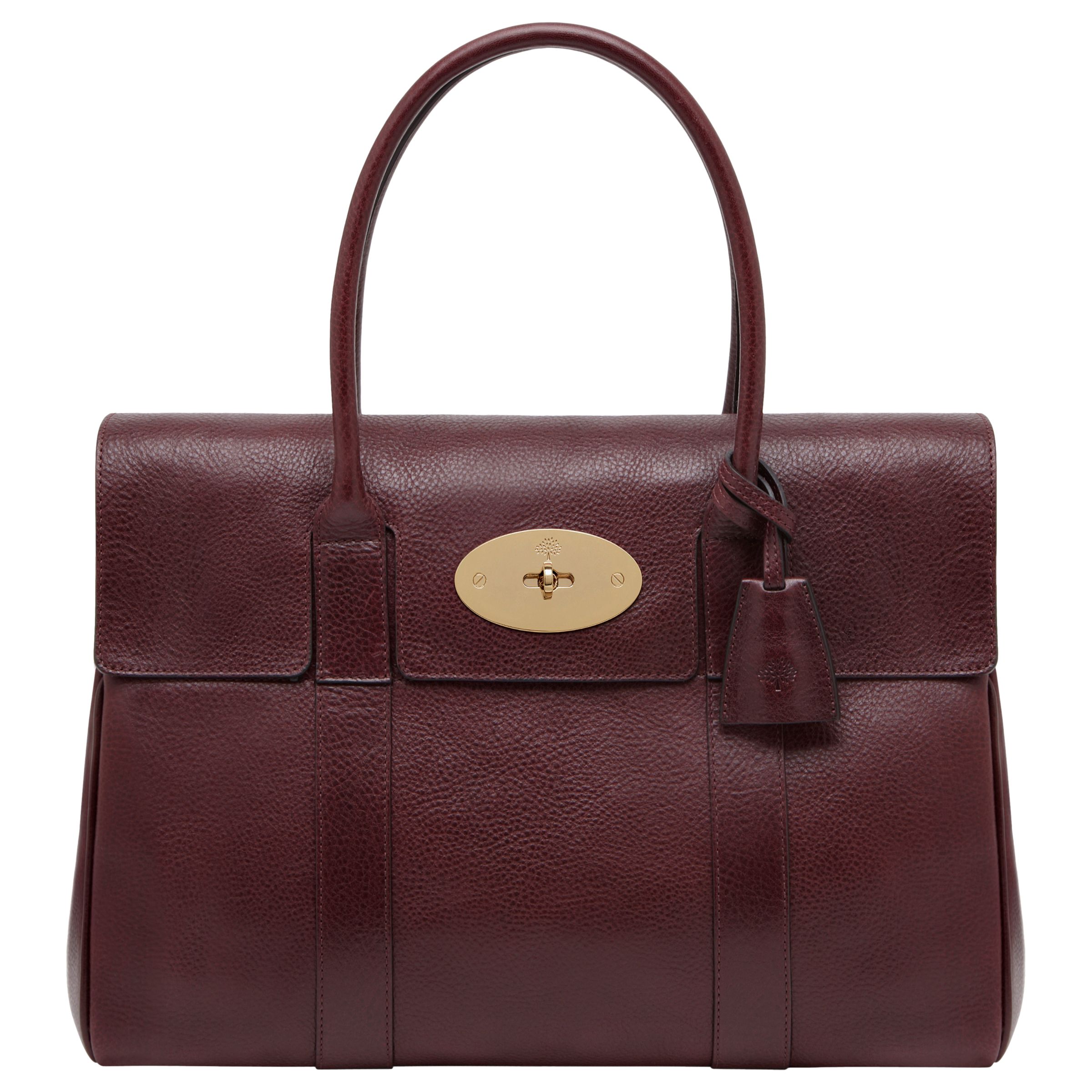 Mulberry Bayswater Coloured Veg Tanned Leather Grab Bag, Oxblood