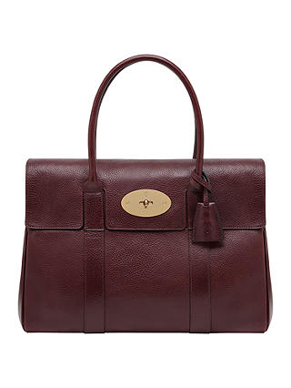 Mulberry Bayswater Coloured Veg Tanned Leather Grab Bag, Oxblood