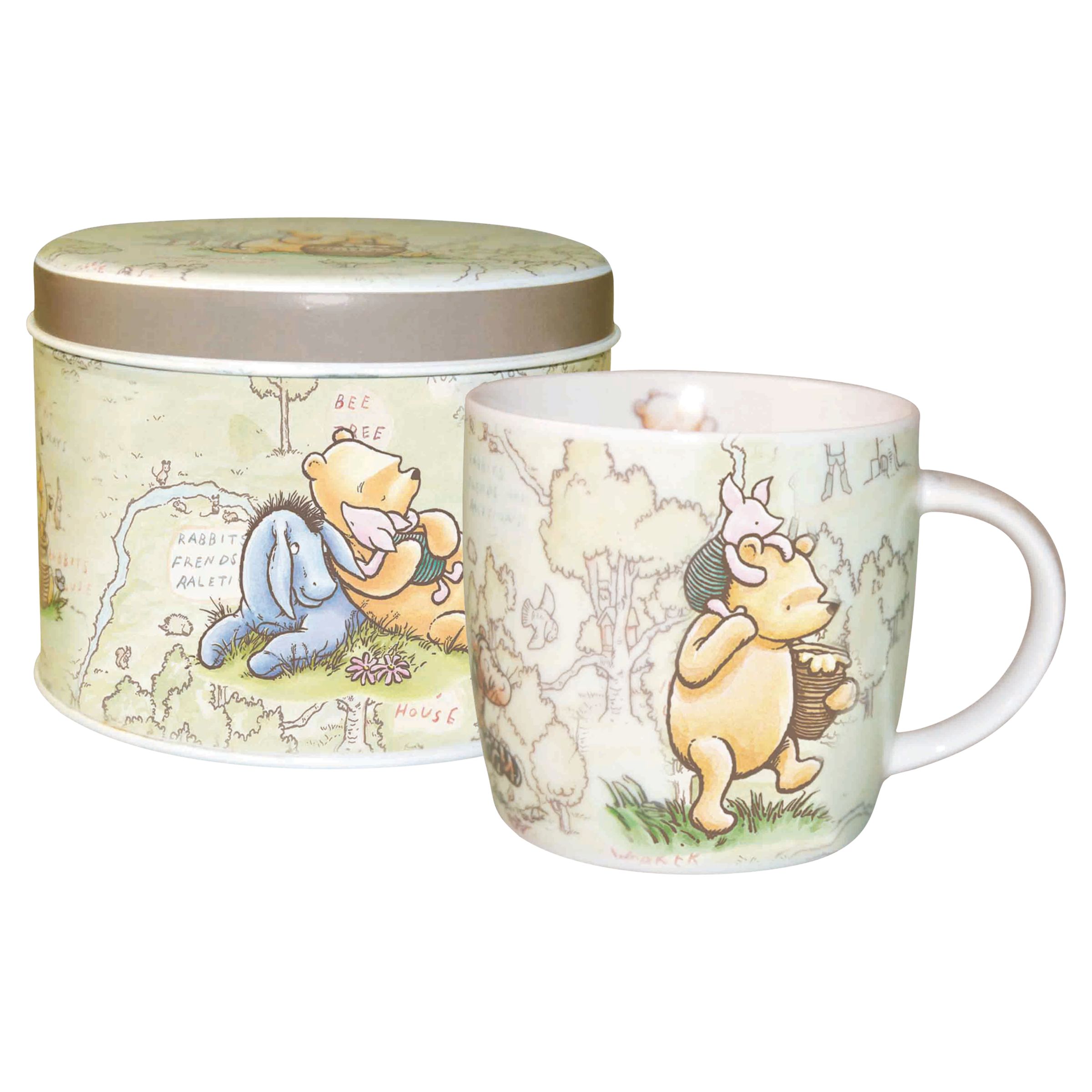 Disney Winnie the Pooh 100 Acre Wood Mug in Tin