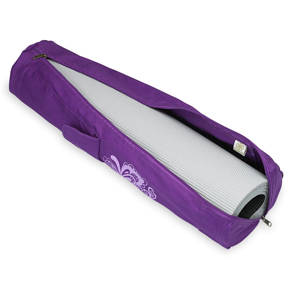 Gaiam Watercress Cargo Yoga Mat Bag Purple At John Lewis Partners