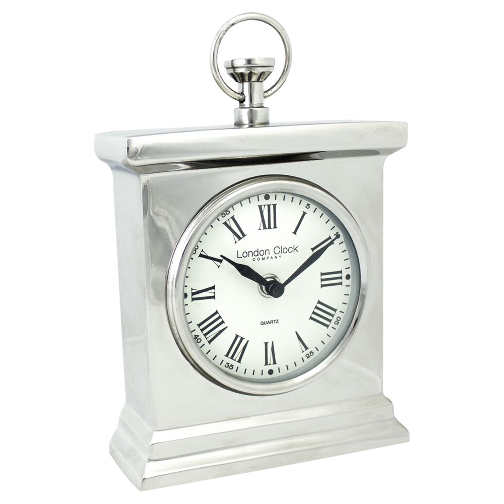 Buy London Clock Company Mantle Clock, Silver | John Lewis