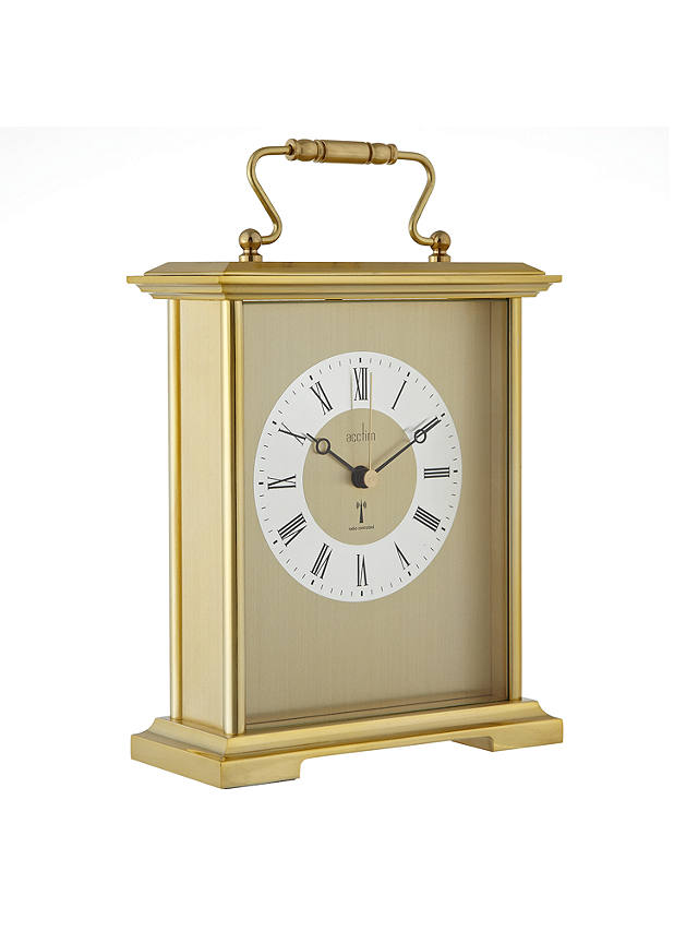 Acctim Radio Controlled Carriage Mantel Clock, Gold