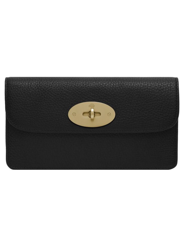 Mulberry Long Locked Leather Purse Natural Black