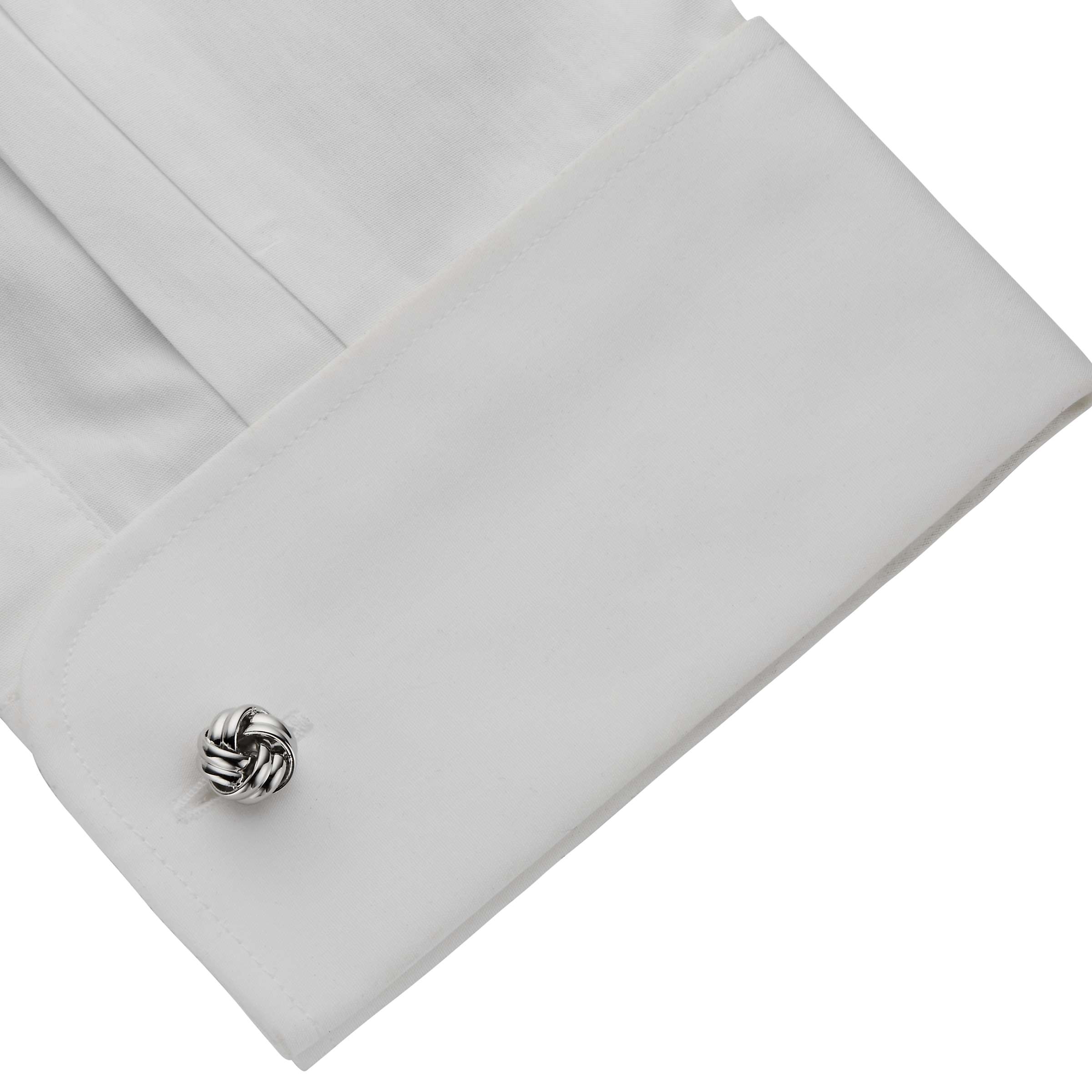 Buy John Lewis Classic Knot Cufflinks, Silver Online at johnlewis.com