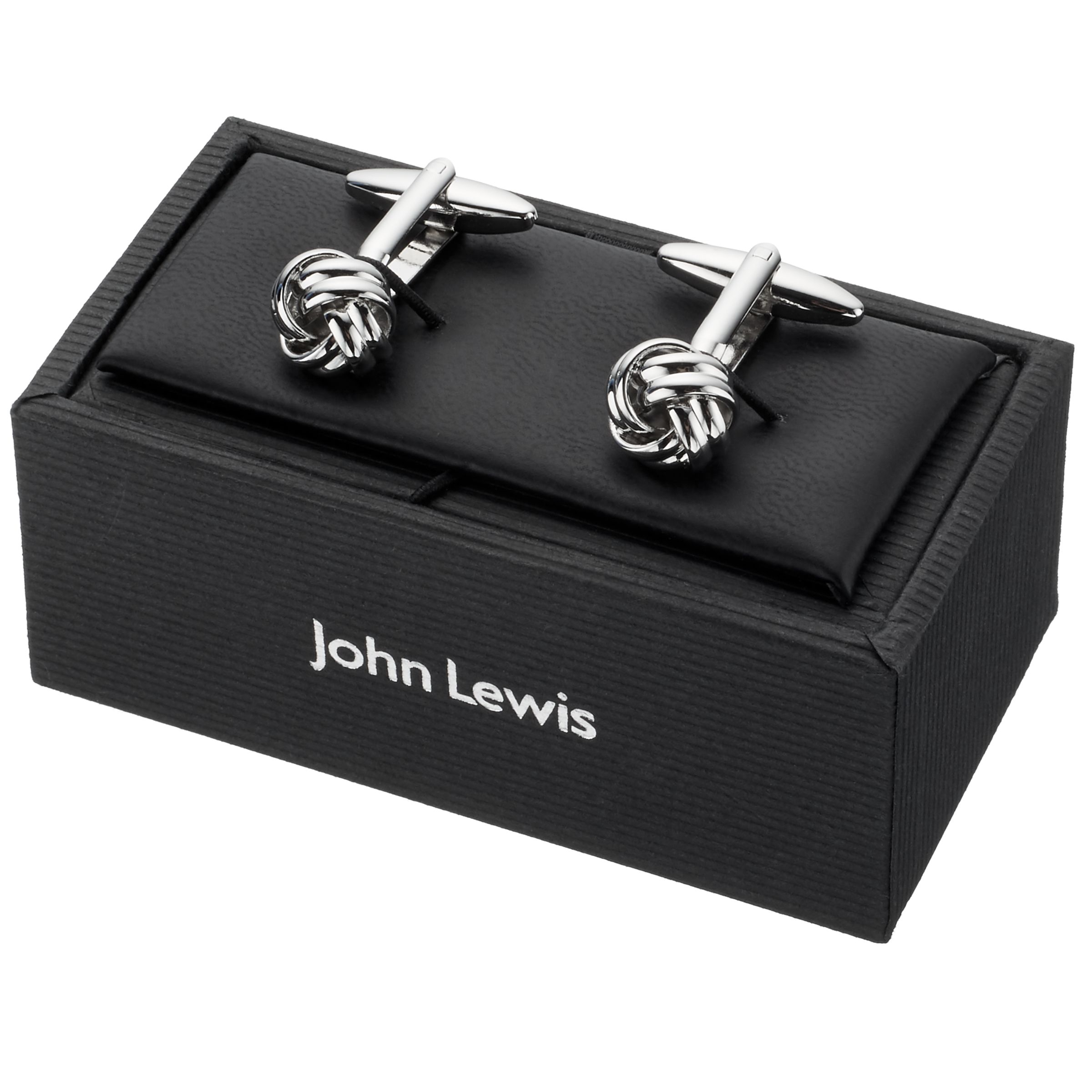 John Lewis Classic Knot Cufflinks, Silver