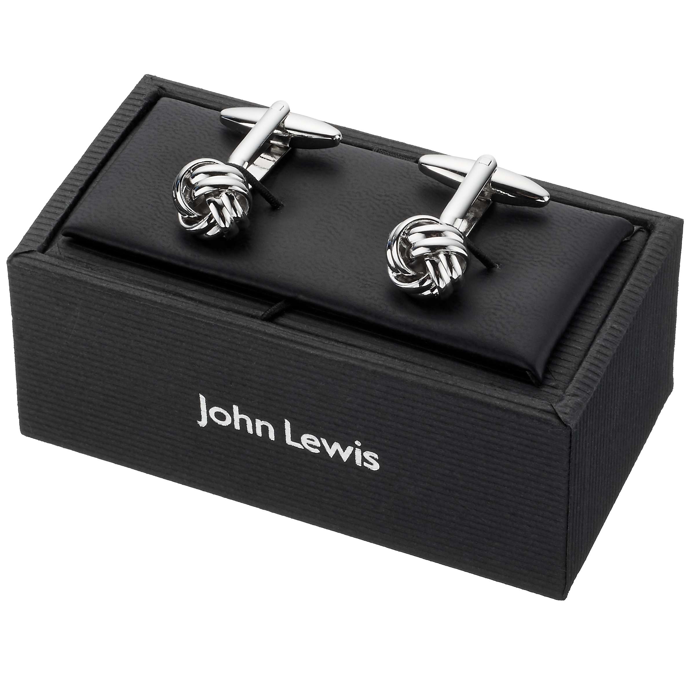 Buy John Lewis Classic Knot Cufflinks, Silver Online at johnlewis.com