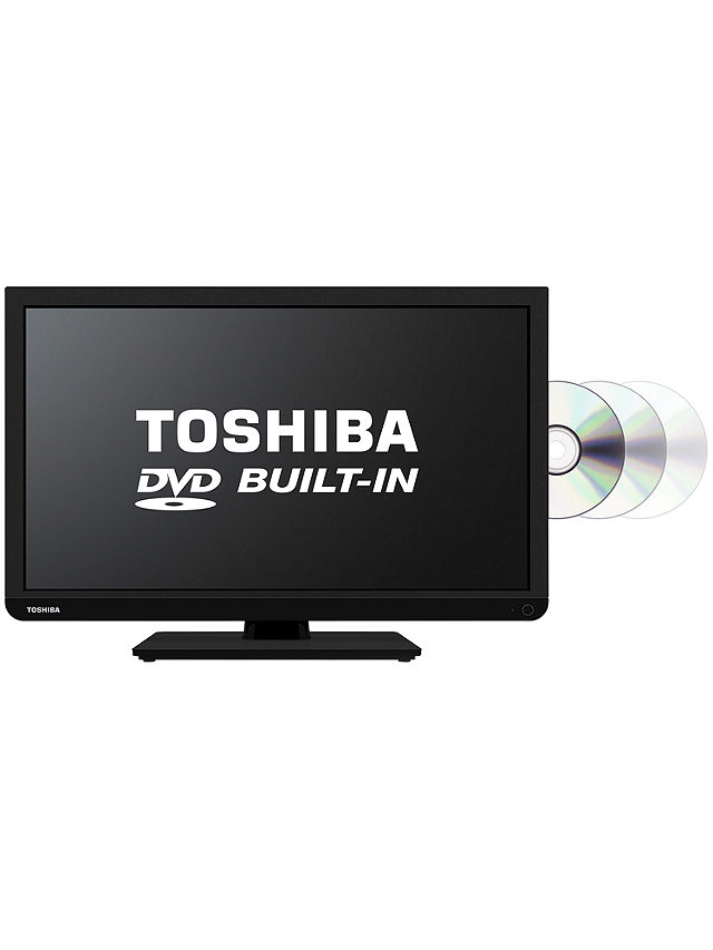 Toshiba 24D343 LED HD Ready Smart TV/DVD Combi, Wi-Fi, 24" with Freeview, Black