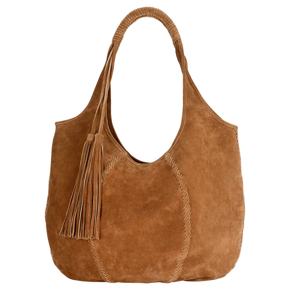 tan suede handbags