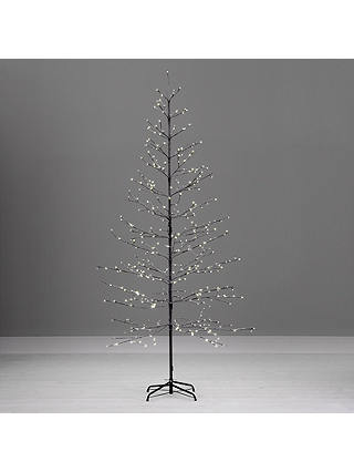 John Lewis Pre-Lit Snowy Twig Christmas Tree, White, 8ft