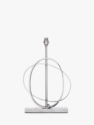 John Lewis & Partners Argyll Sculptured Rings Lamp Base, Silver, H49cm