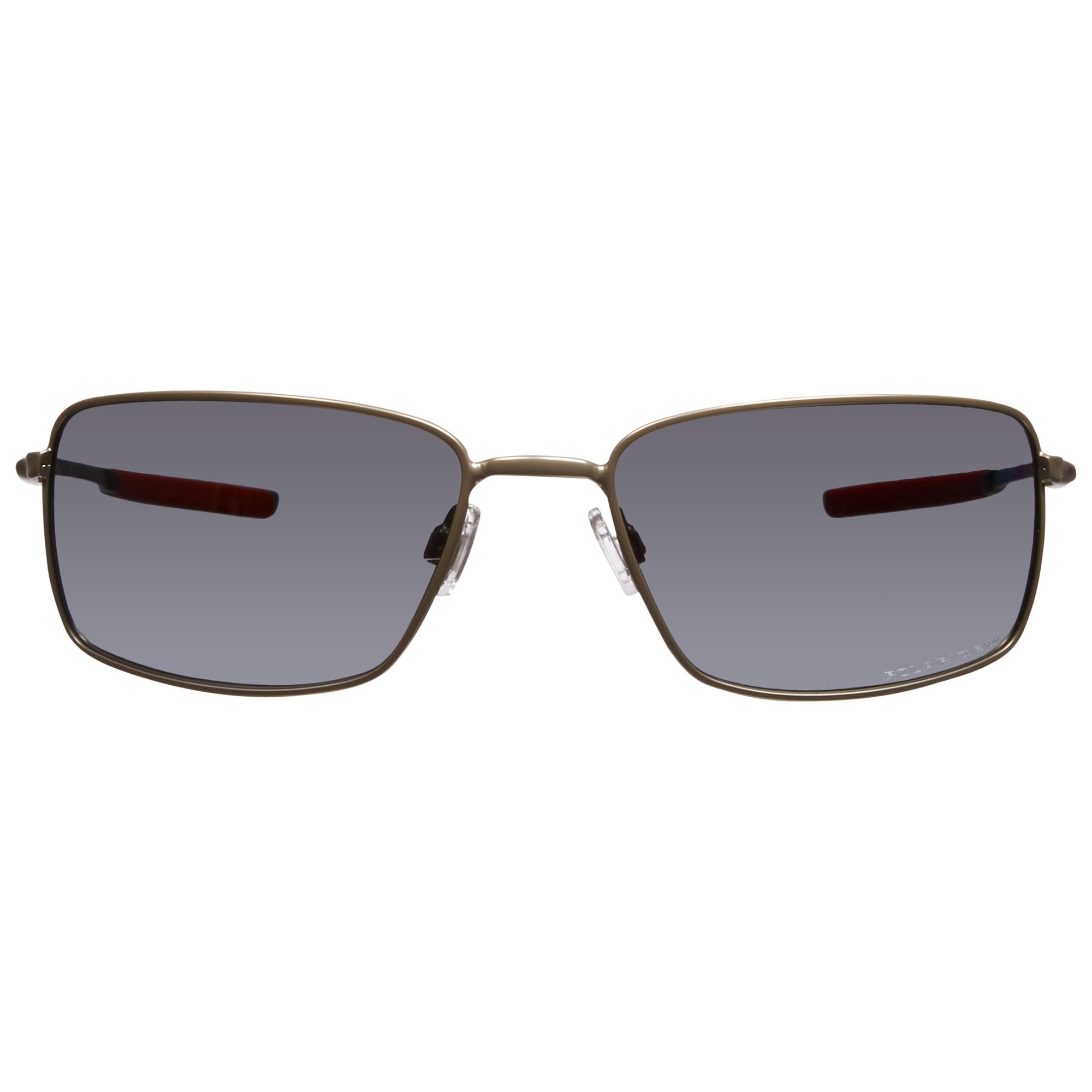 Oakley OO4075 Plaintiff™ Squared Metal Frame Polarised Sunglasses at ...