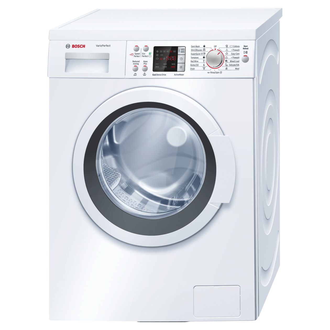 Bosch WAQ284S0GB Freestanding Washing Machine, 8kg Load, A+++ Energy Rating, 1400rpm Spin, White ...