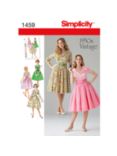 Simplicity 1950s Vintage Dresses Sewing Pattern, 1459