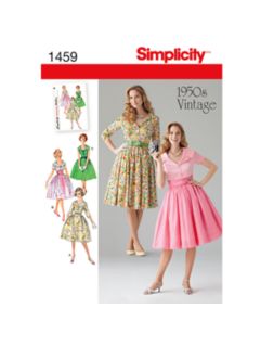 Simplicity 1950s Vintage Dresses Sewing Pattern, 1459, K5
