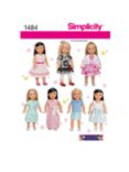 Simplicity Craft Doll Clothes Sewing Pattern, 1484