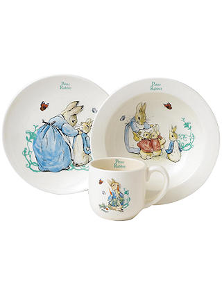 Beatrix Potter Peter Rabbit 3-Piece Ceramic Dinner Set