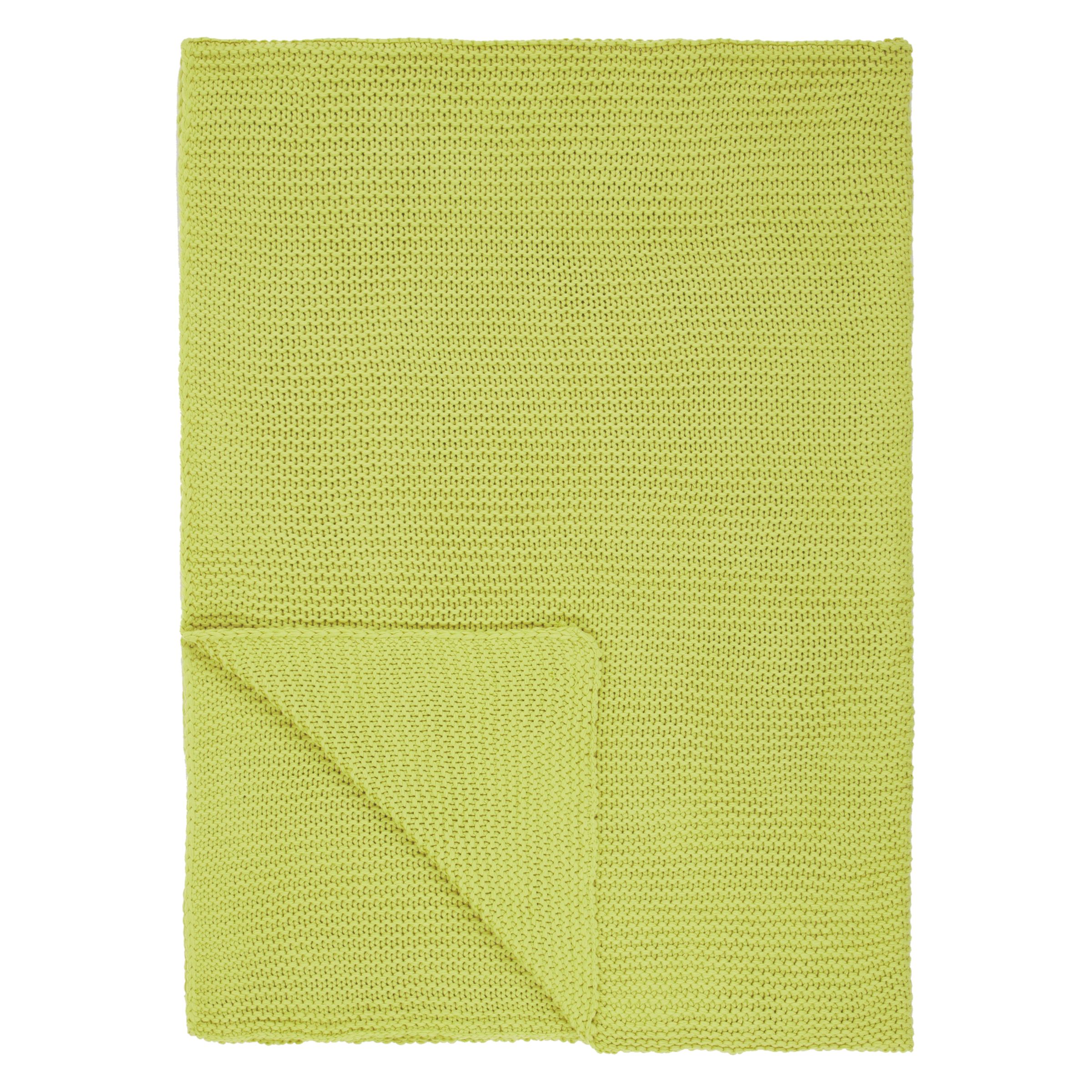 John Lewis Chunky Knit Throw | Yellow at John Lewis