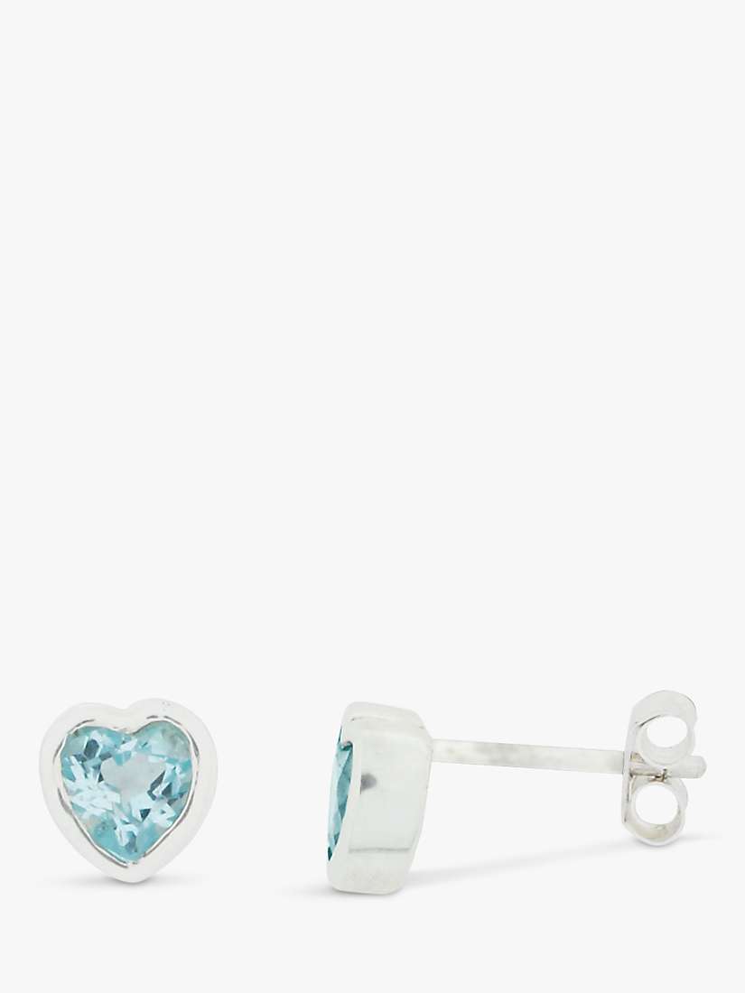 Buy Nina B Sterling Silver Heart Stud Earrings Online at johnlewis.com