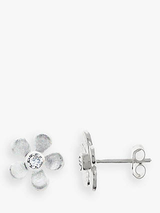 Nina B Sterling Silver Flower Stud Earrings