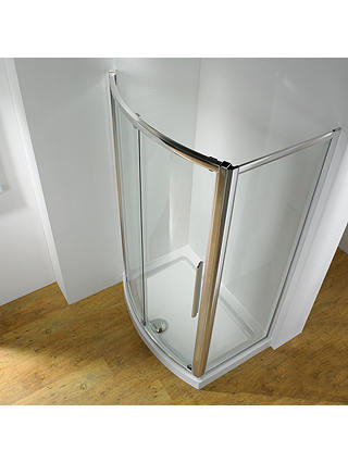 John Lewis & Partners 170 x 70cm Shower Enclosure with Bowed Front Sliding Door