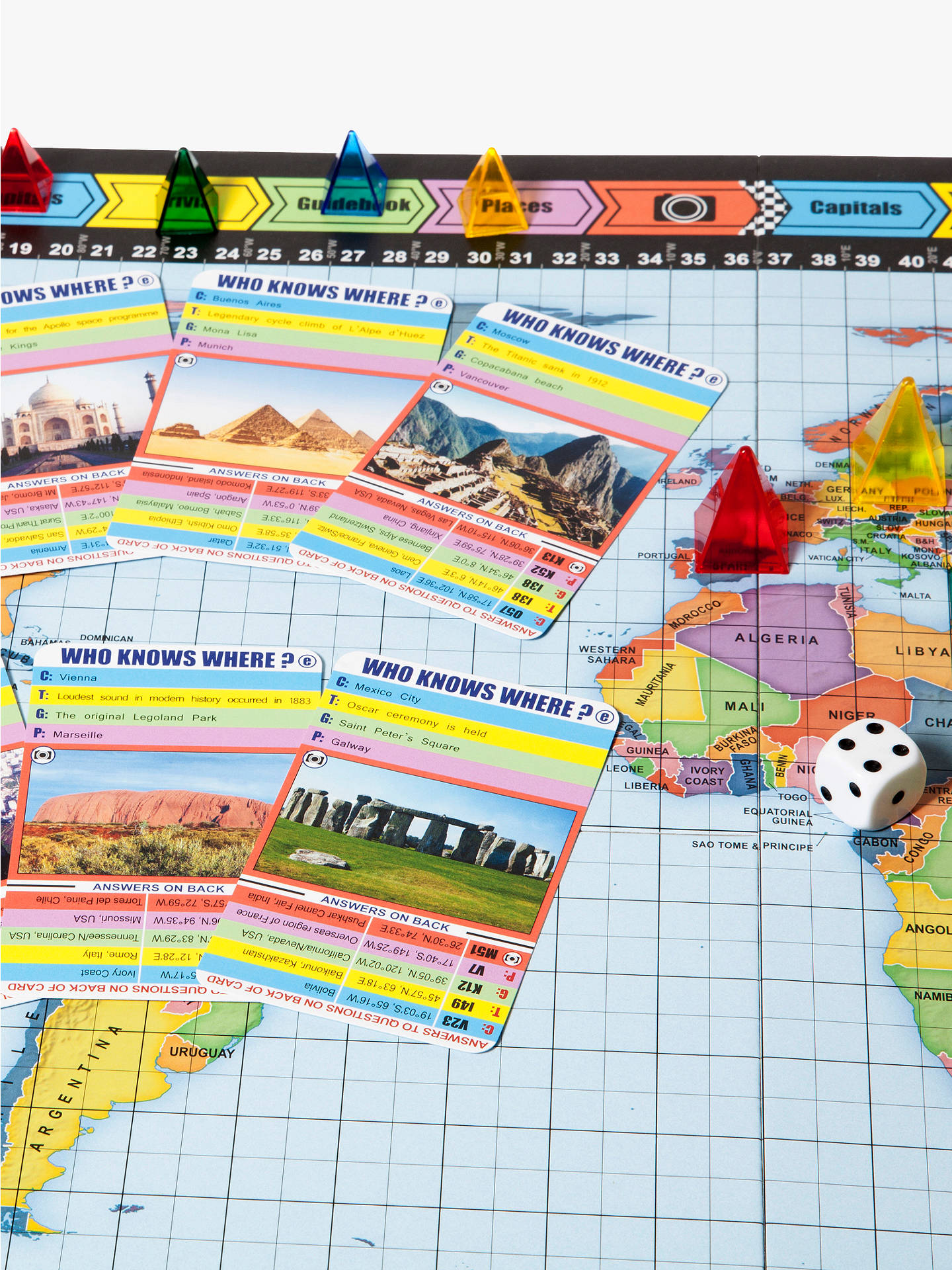 The Global Location Guessing Family Board Game by Wild Card Games Who Knows Where?