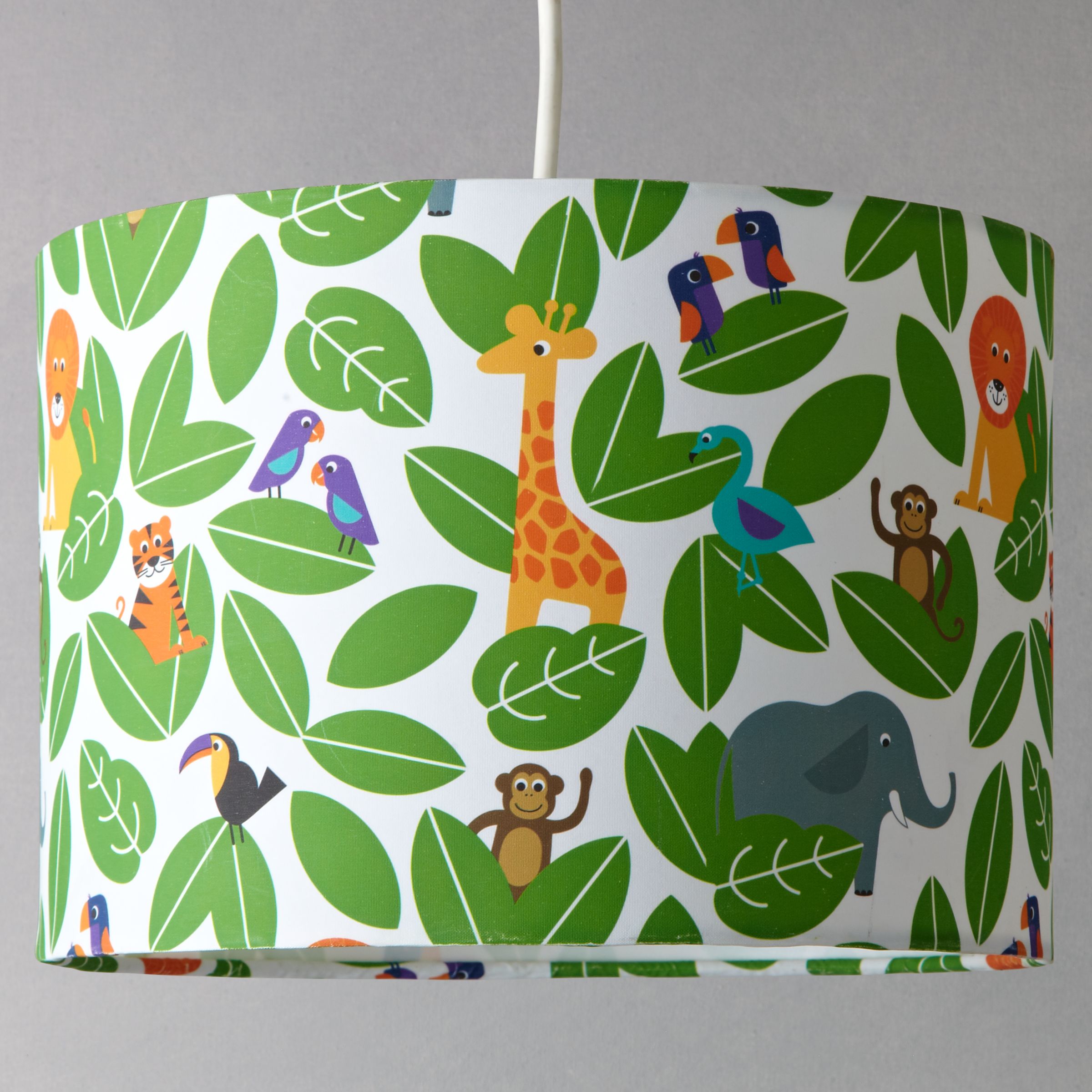 Children's Jungle Animals Lampshades Fits Ideal to Jungle Animals Curtains 
