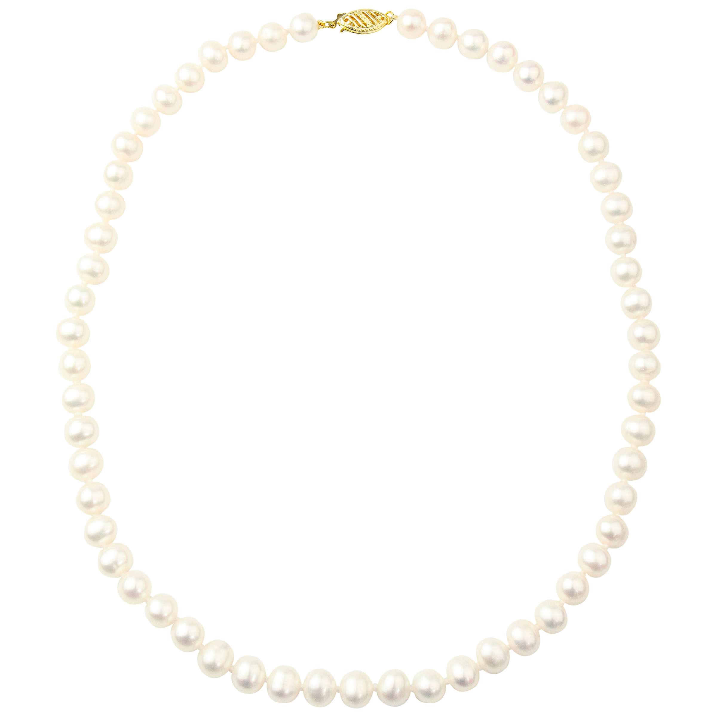 Buy A B Davis 9ct Freshwater Pearl Necklace, White Online at johnlewis.com