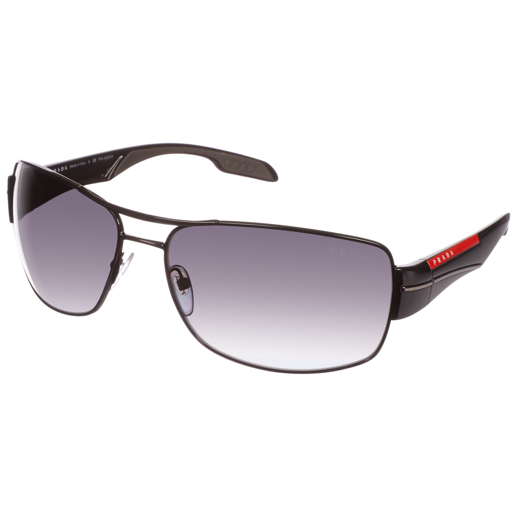Prada Linea Rossa PS53NS Sport Polarised Sunglasses, Black at John Lewis &  Partners