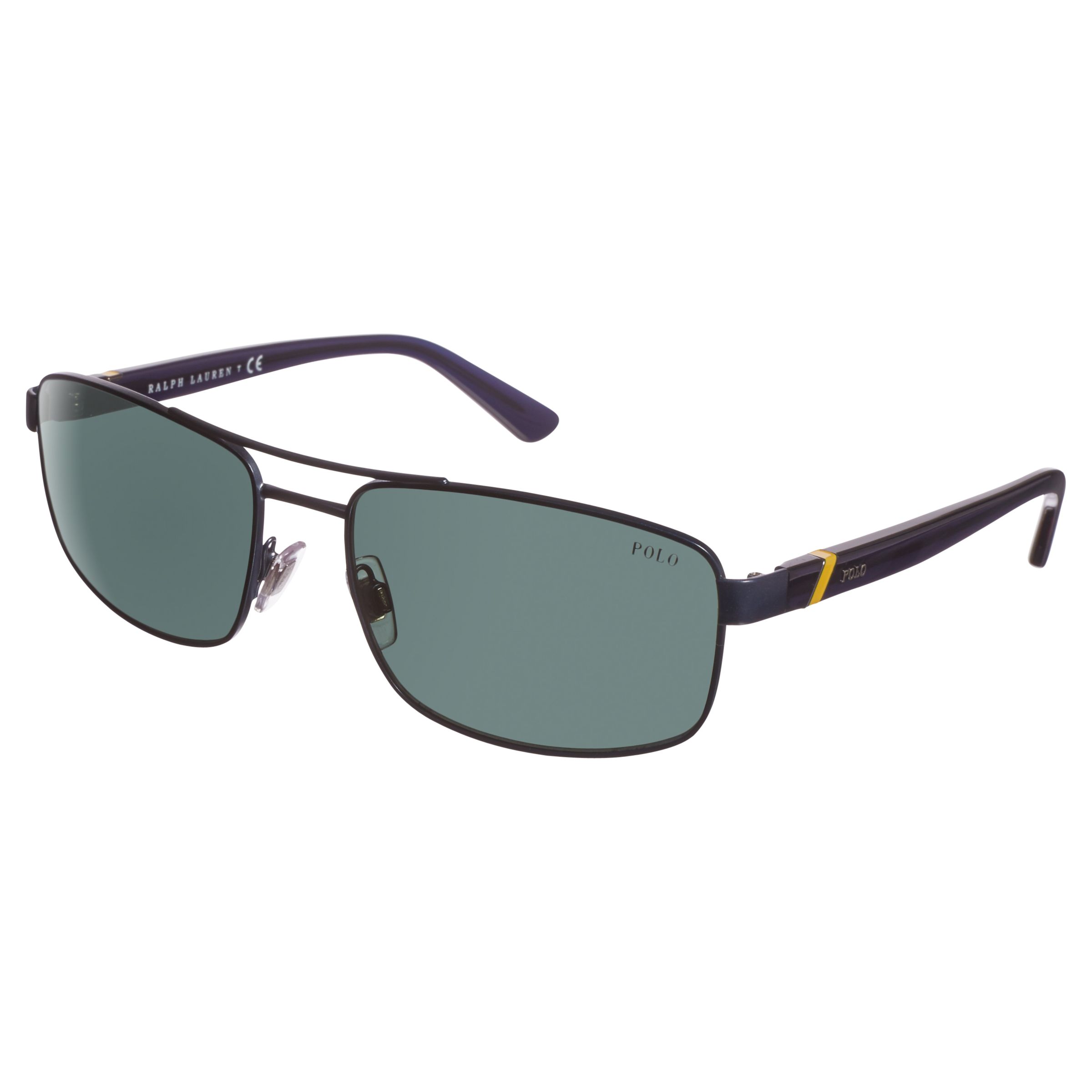 Polo Ralph Lauren 0PH3086 926471 Rectangular Sunglasses, Shiny Blue