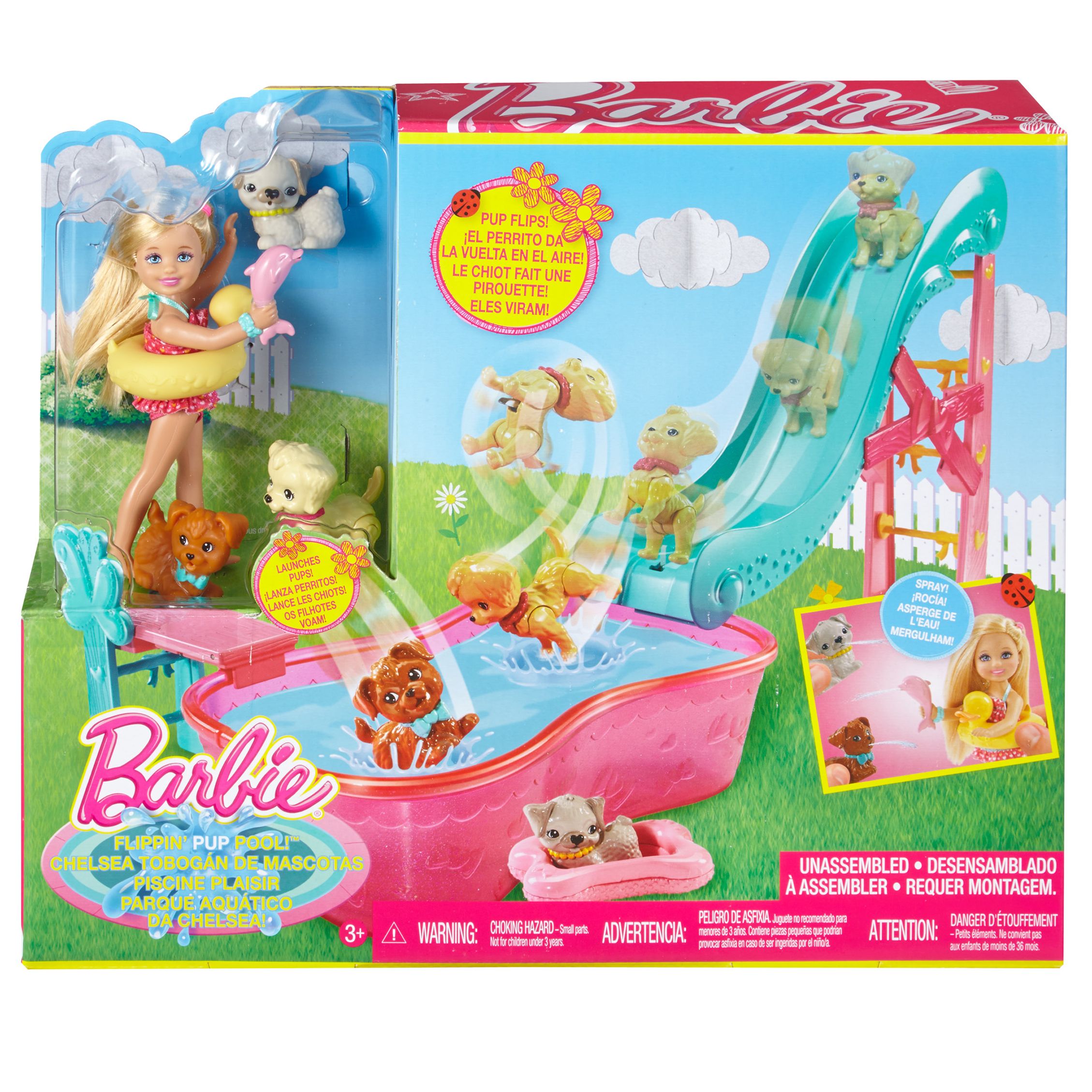 Barbie Chelsea Flippin' Pup Pool Party