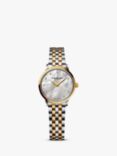 Raymond Weil 5988-STP-97081 Women's Toccata Two Tone Mother of Pearl Bracelet Strap Watch, Silver/Gold