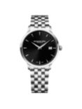 Raymond Weil 5485-ST-20001 Men's Toccata Bracelet Strap Watch, Silver/Black