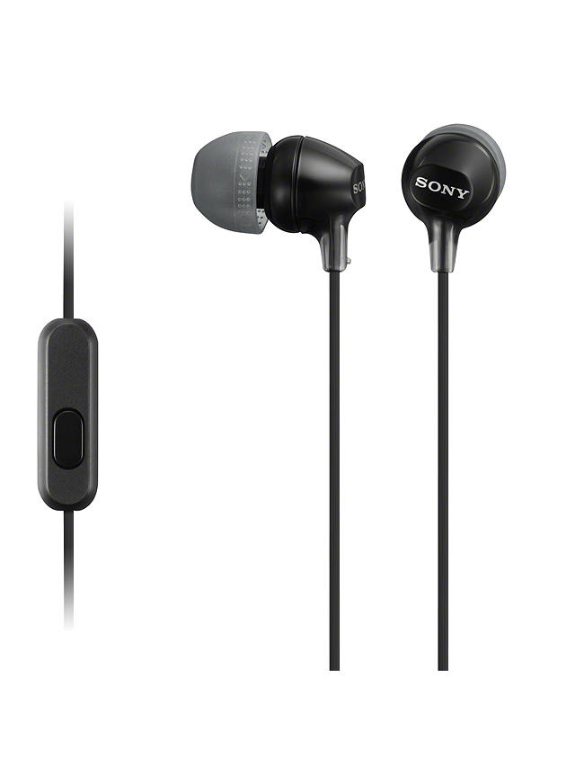 Sony MDR-EX15AP In-Ear Headphones with Mic/Remote, Black