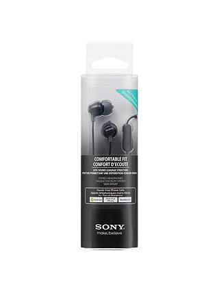 Sony MDR-EX15AP In-Ear Headphones with Mic/Remote, Black