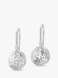 Dower & Hall Textured Disc Drop Earrings