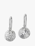Dower & Hall Textured Disc Drop Earrings