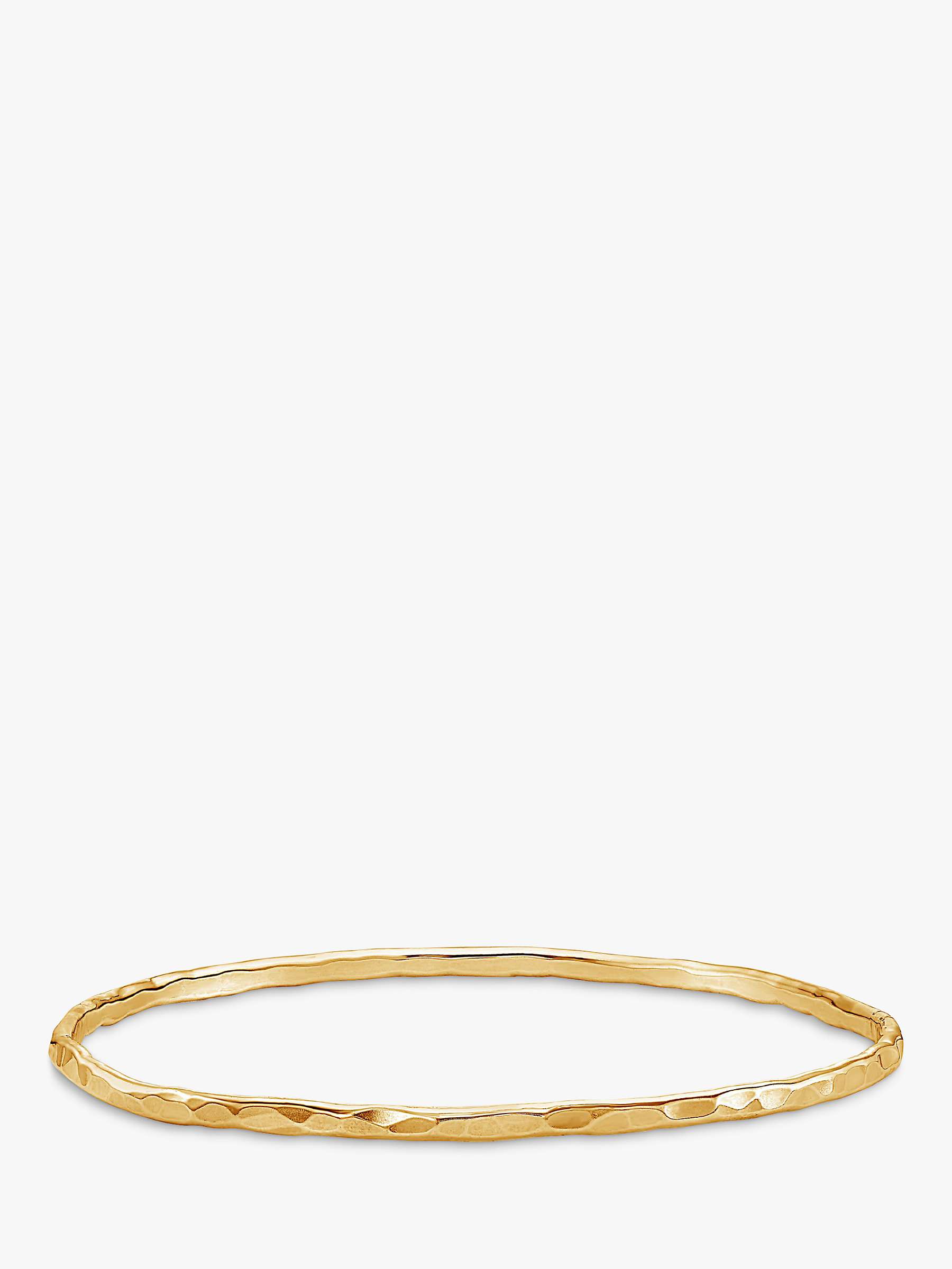 Buy Dower & Hall Hammered Bangle, Yellow Gold Online at johnlewis.com