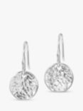 Dower & Hall Sterling Silver Disc Drop Earrings