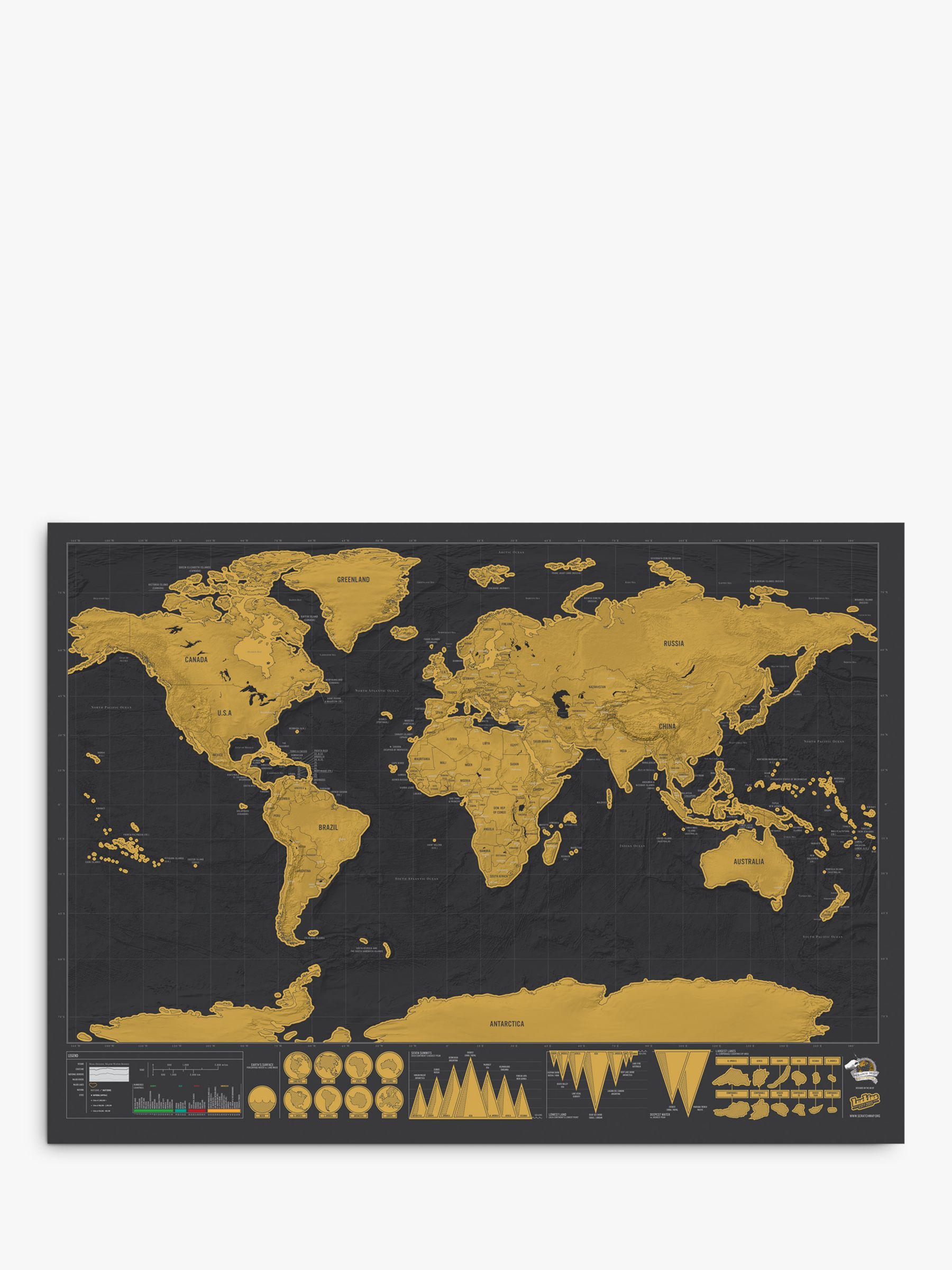 Luckies Deluxe Scratch Map, H59 x W82cm