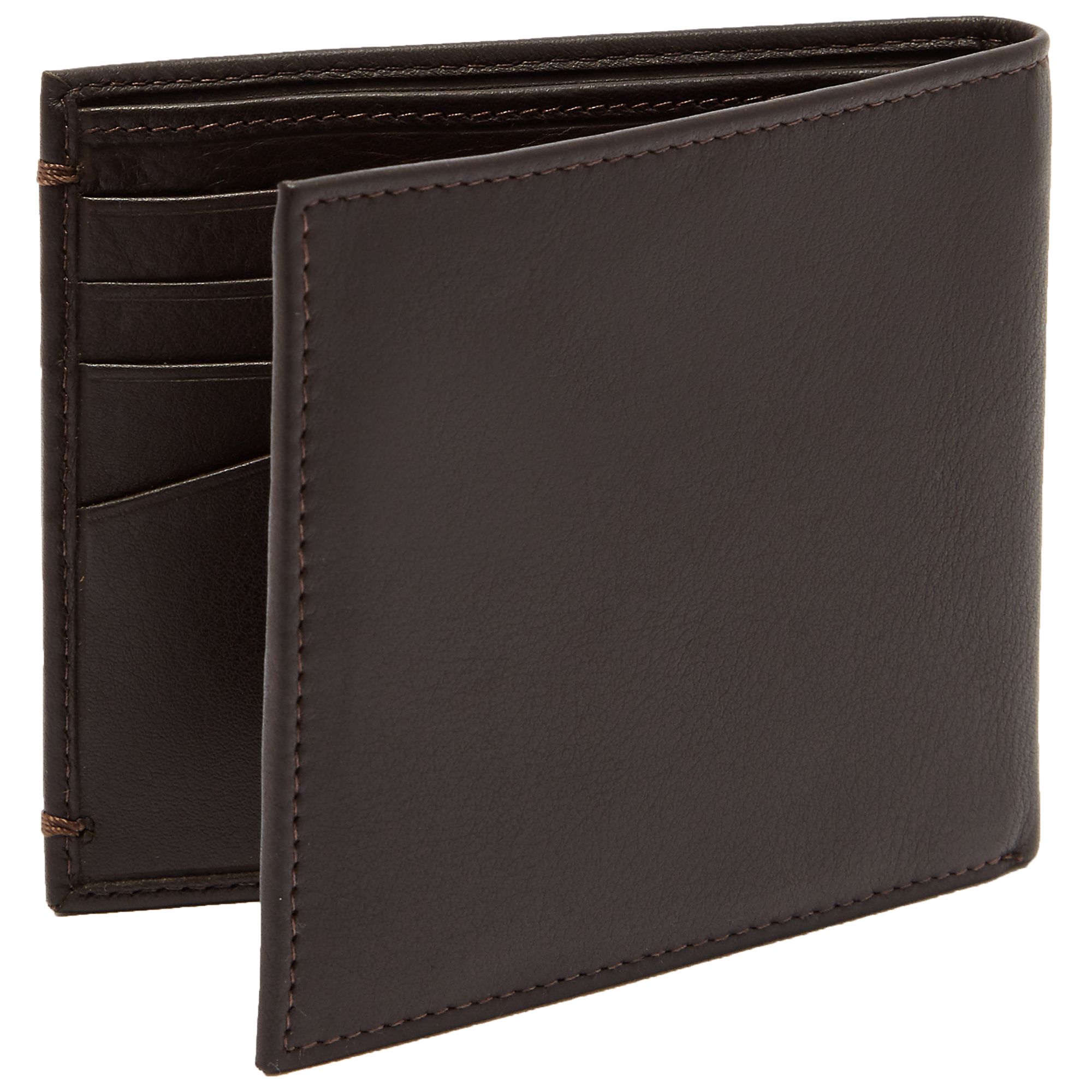 Ted Baker Anthonys Leather Bifold Wallet, Black at John Lewis & Partners